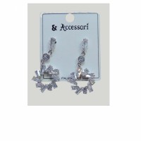 white Glass stone Drops & Danglers Earring for Women and Girls
